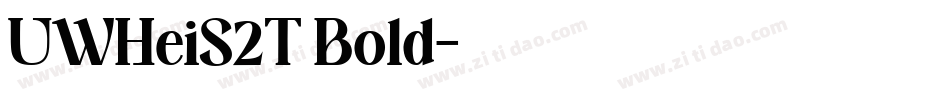 UWHeiS2T Bold字体转换
